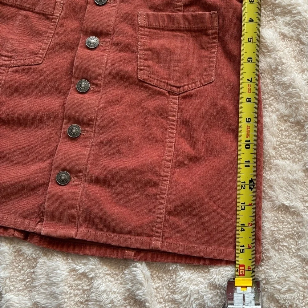 Aerie Terracotta Button-Front A-Line Skirt
